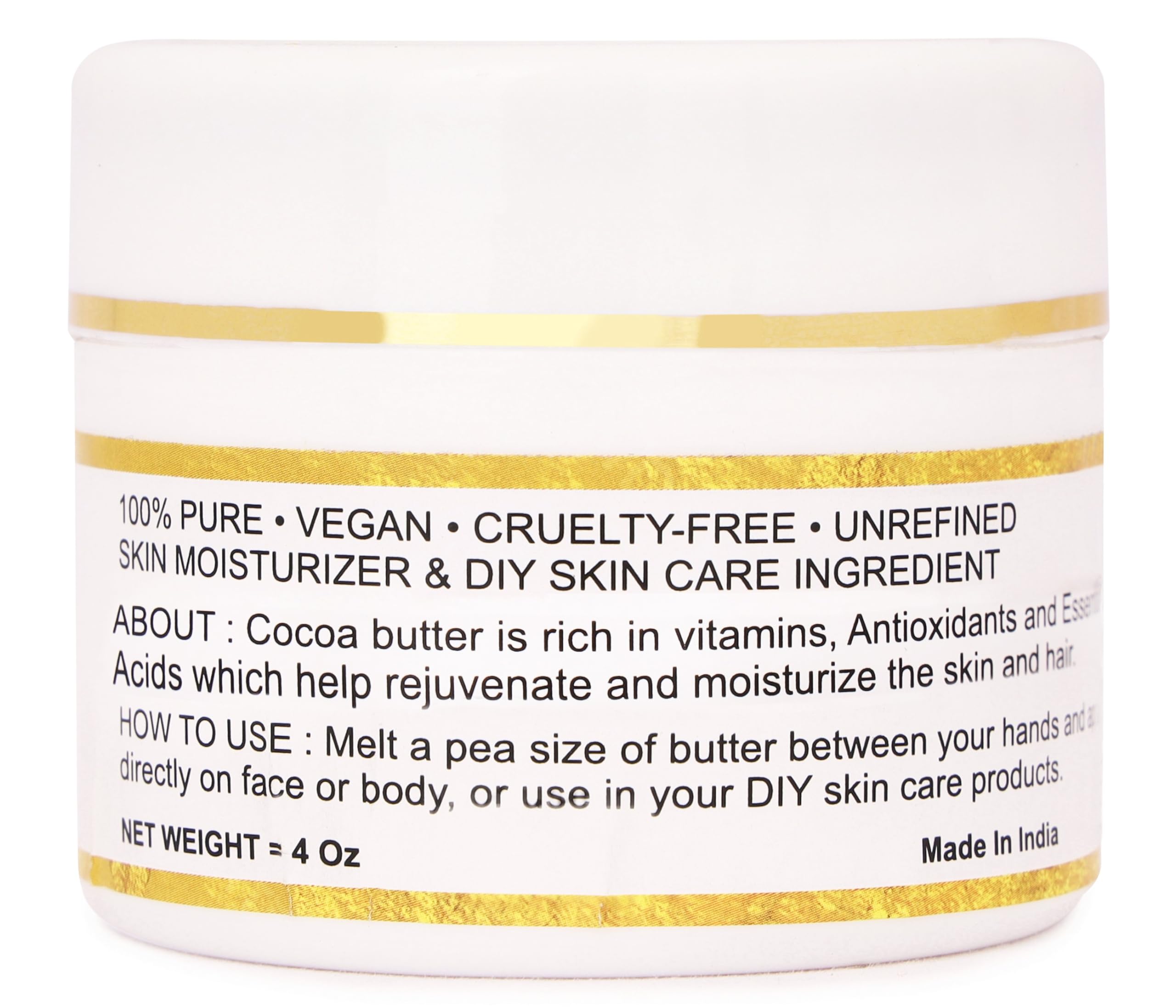 Organic Raw Cocoa Butter 100% Pure,Natural & Unrefined| Skin Moisturizer For Face, Body & Hair| 1 LBS/450 GM Ivory/White Grade A | DIY Creams, Balms, Lotions, Soaps| Softens Dry & Tough Skin